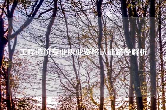 工程造价专业职业资格认证路径解析