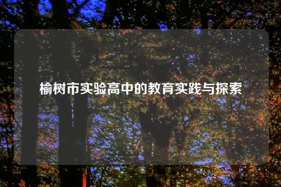 榆树市实验高中的教育实践与探索